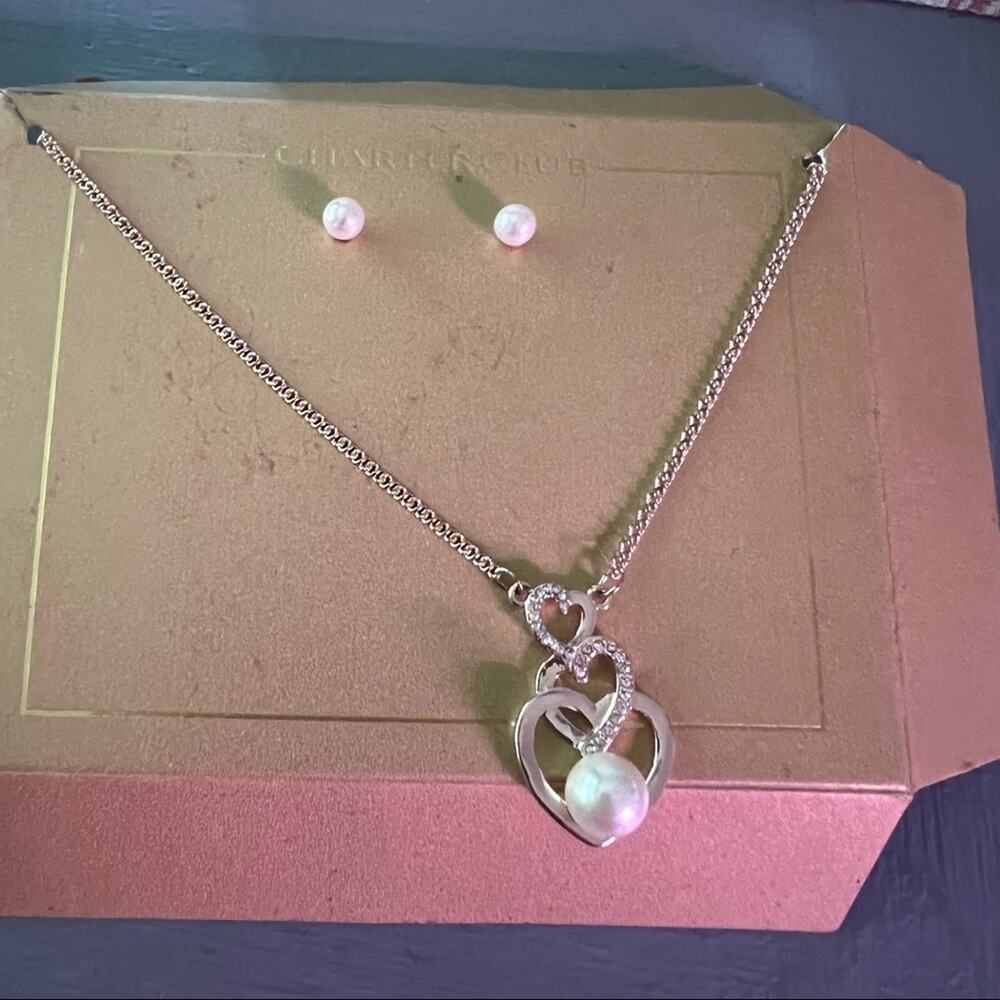 Charter Club Earrings & Necklace NEW